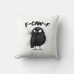 F-Caw-F Kråka Rolig Korp Fågelälskare Kreativ Stil Kudde