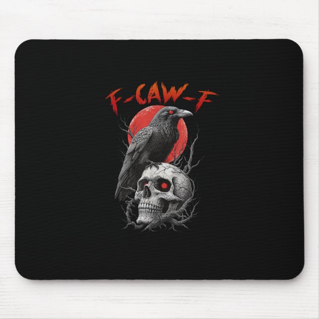 F-Caw-F Kråka Rollig F-Caw-F Estetisk Design Musmatta (Framsidan)