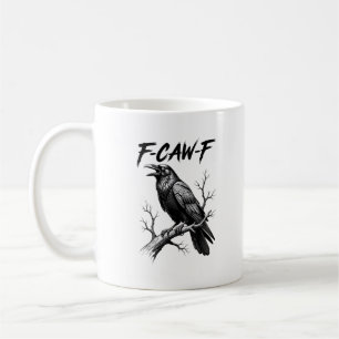 F Caw F Kråkälskare Raven Meme Klassisk Stil Kaffemugg