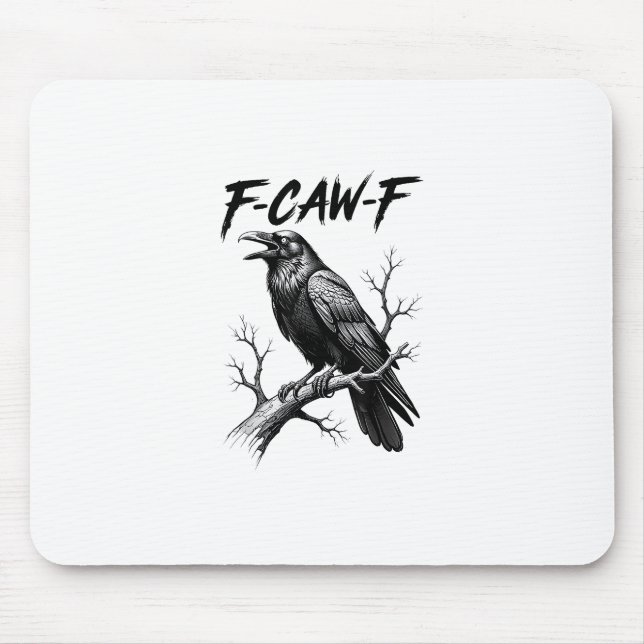 F Caw F Kråkälskare Raven Meme Klassisk Stil Musmatta (Framsidan)