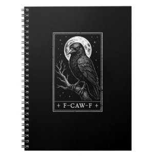 F-Caw-F Kråkkort Roligt Halloween Vintage Bak Anteckningsbok