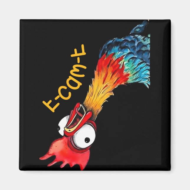 F-caw-f Kyckling Citat Tupp Fcawf Roligt Fawk Off Magnet (Framsidan)