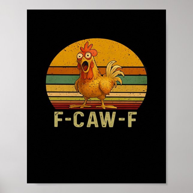 F-Caw-F Kyckling Essential Retro Classic Poster (Framsidan)