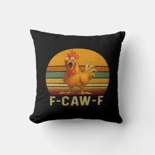 F-Caw-F Kyckling Essential Vintage Grafik Kudde