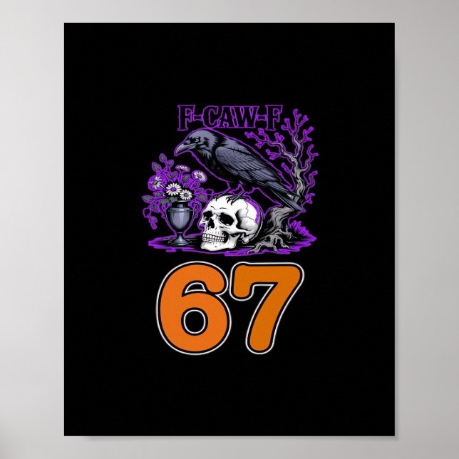 F-Caw-F Kyckling Halloween Klassisk Rolig Trendig Poster (Framsidan)