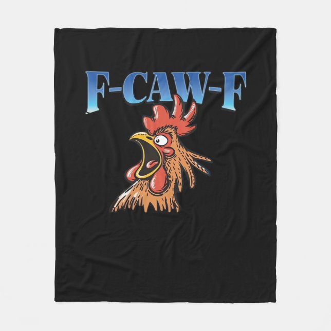 F-Caw-F Kyckling Klassisk Cool Unik Fleecefilt (Framsidan)