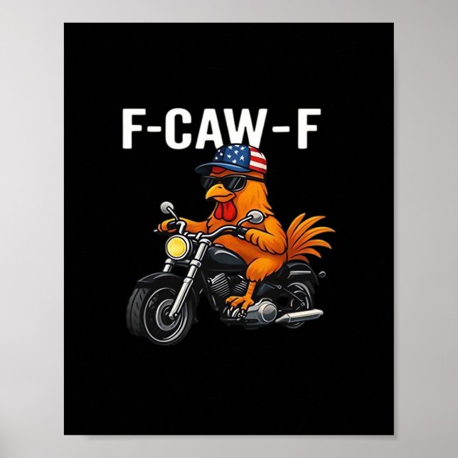 F-Caw-F Kyckling Klassisk Estetisk Grafik Poster (Framsidan)