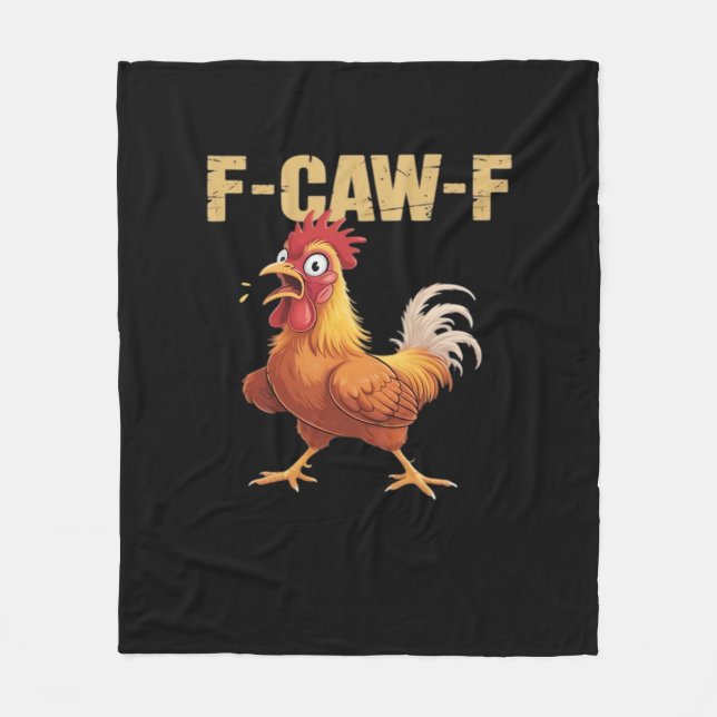 F-Caw-F Kyckling Klassisk Grundstil Fleecefilt (Framsidan)