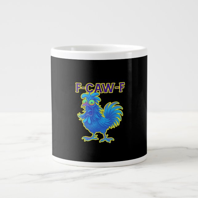 F-Caw-F Kyckling Klassisk Kreativ Ledig Jumbo Mugg (Framsidan)