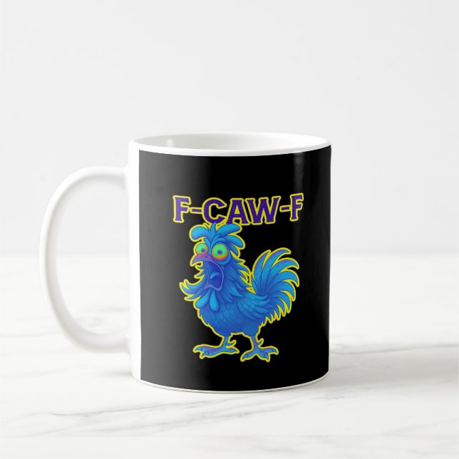 F-Caw-F Kyckling Klassisk Kreativ Ledig Kaffemugg (Vänster)