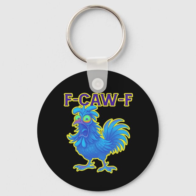 F-Caw-F Kyckling Klassisk Kreativ Ledig Nyckelring (Framsida)