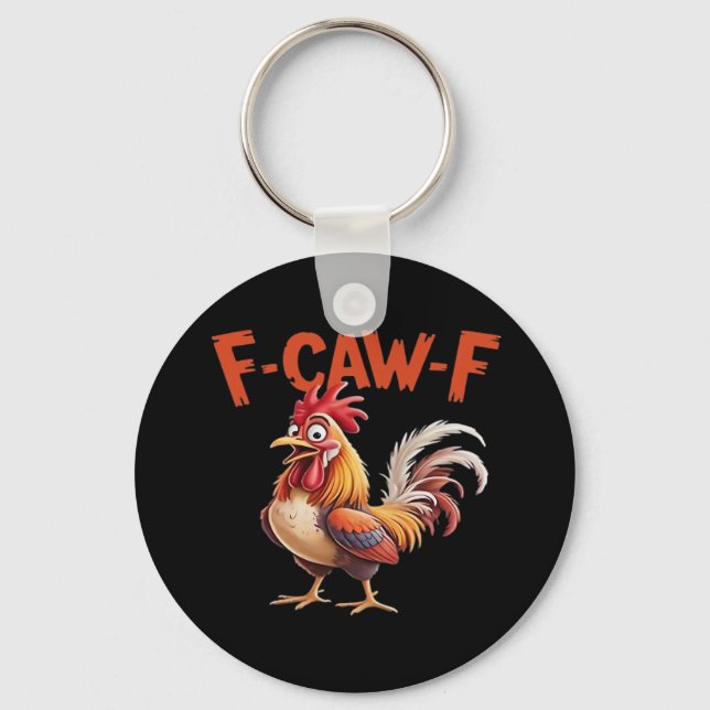 F-Caw-F Kyckling Klassisk Kreativ Stil Nyckelring (Framsida)