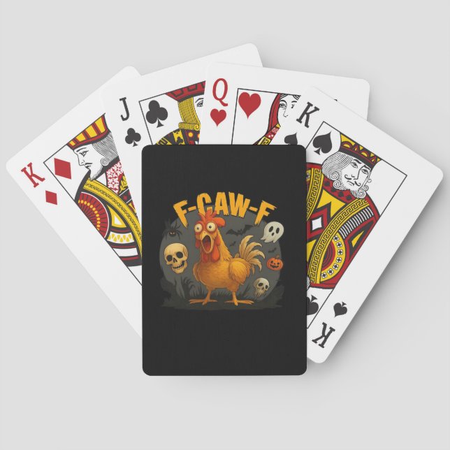 F-Caw-F Kyckling Klassisk Minimal Ren Casinokort (Baksidan)