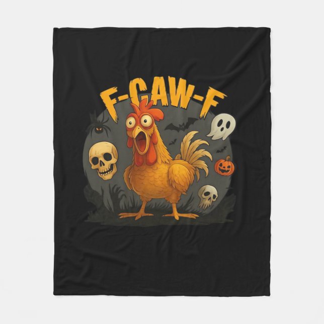 F-Caw-F Kyckling Klassisk Minimal Ren Fleecefilt (Framsidan)