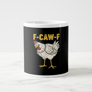 F-Caw-F Kyckling Klassisk Retro Cool Jumbo Mugg
