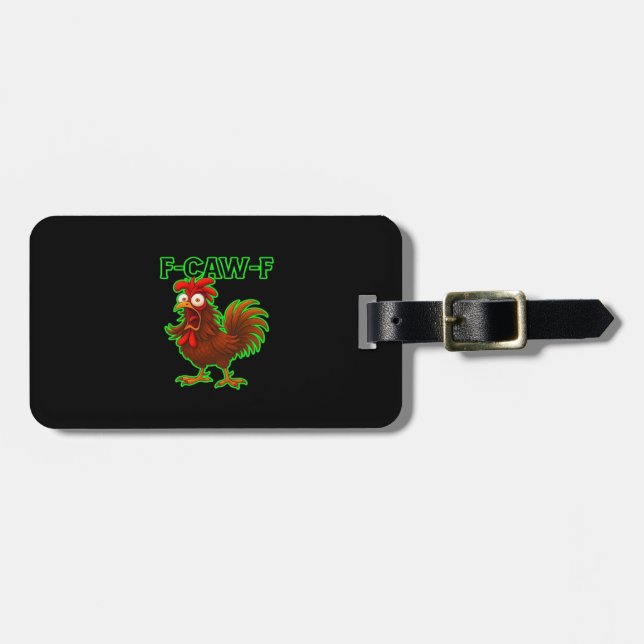 F-Caw-F Kyckling Klassisk Retro Grafik Bagagebricka (Horisontell Framsida)