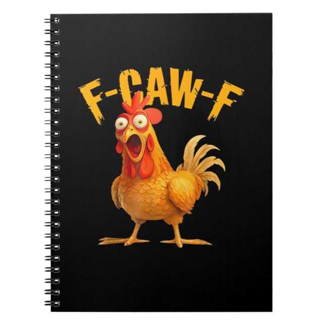 F-Caw-F Kyckling Klassisk Retro Stil Anteckningsbok (Framsidan)