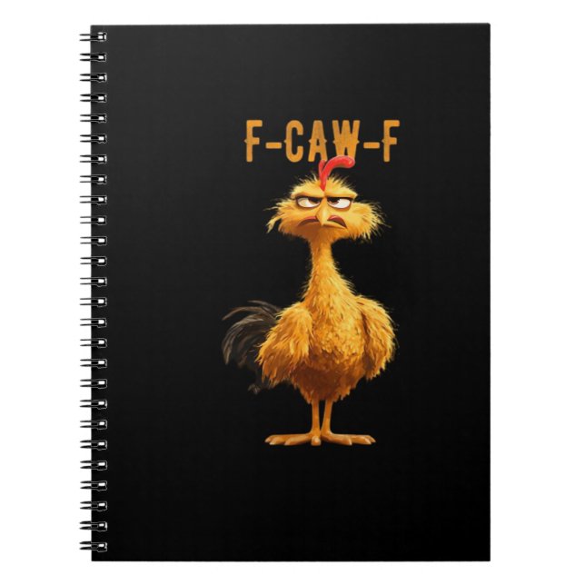 F-Caw-F Kyckling Klassisk Retro Stil Anteckningsbok (Framsidan)