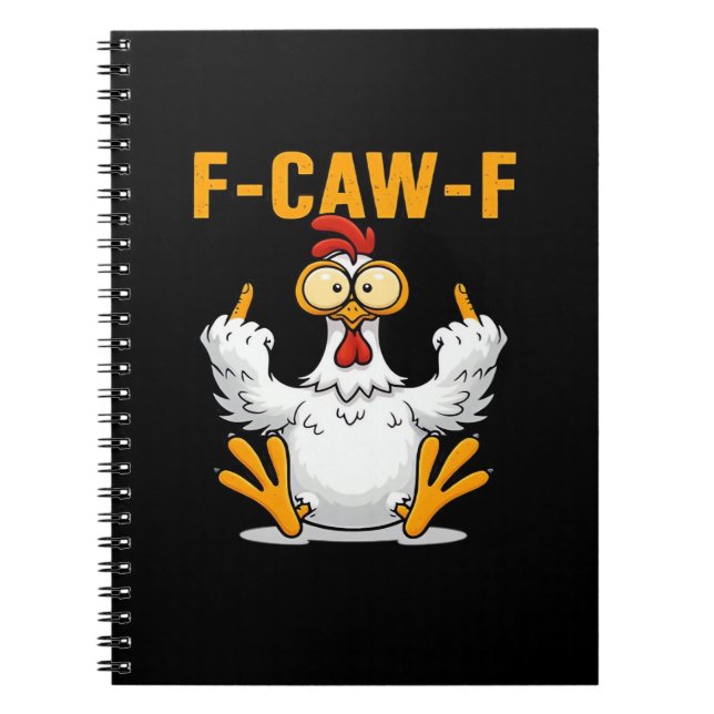 F-Caw-F Kyckling Klassisk Rolig Trendig Anteckningsbok (Framsidan)