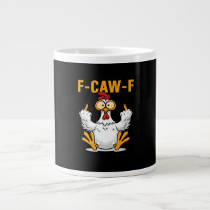 F-Caw-F Kyckling Klassisk Rolig Trendig Jumbo Mugg
