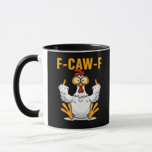 F-Caw-F Kyckling Klassisk Rolig Trendig Mugg