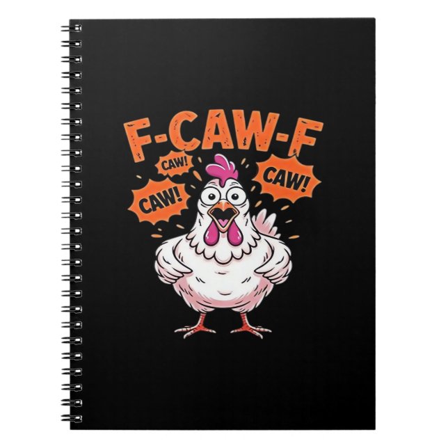 F-Caw-F Kyckling Klassiskt Cool Unik Anteckningsbok (Framsidan)