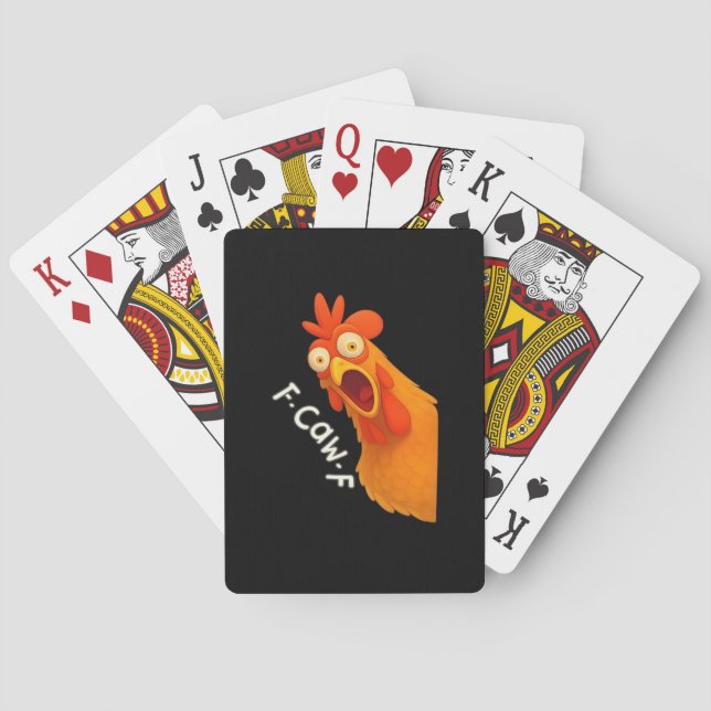 F-Caw-F Kyckling Retro Classic Casinokort (Baksidan)