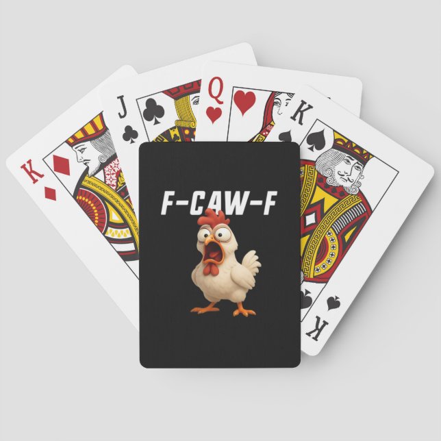 F-Caw-F Kyckling Rolig Kyckling F-Caw-F Utrustning Casinokort (Baksidan)