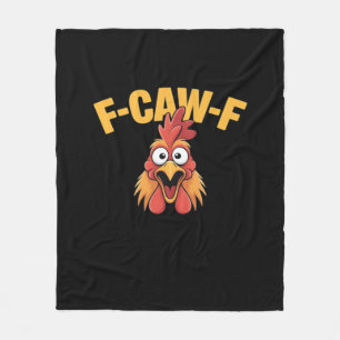 F-Caw-F Kyckling Rolig Kyckling Kreativ Grafik Fleecefilt