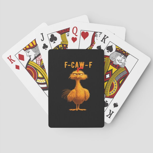 F-Caw-F Kyckling Rolig Trendig Casinokort (Baksidan)