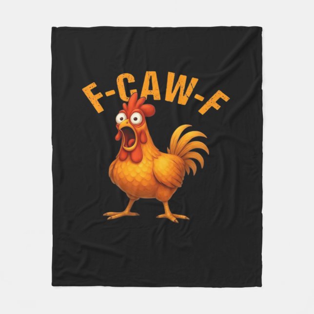 F-Caw-F Kyckling Rolig Trendig Fleecefilt (Framsidan)