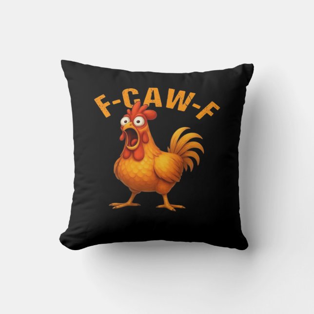 F-Caw-F Kyckling Roligt Trendigt Kudde (Framsida)