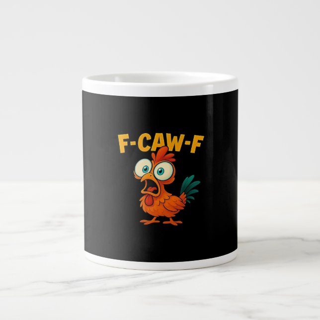 F-Caw-F Kyckling Väsentlig Kreativ Ledig Jumbo Mugg (Framsidan)