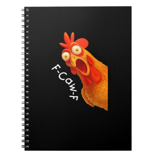 F-Caw-F Kyckling Viktig Minimal Ren Anteckningsbok (Framsidan)