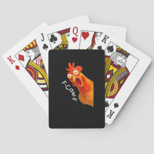 F-Caw-F Kyckling Viktig Minimal Ren Casinokort