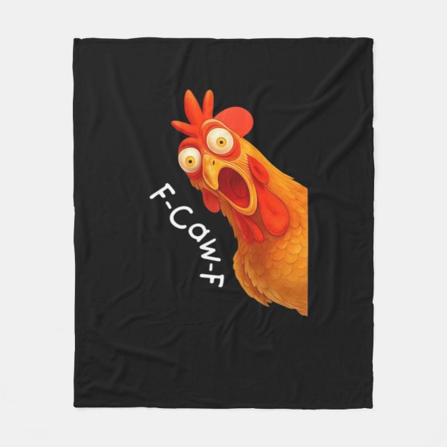 F-Caw-F Kyckling Viktig Minimal Ren Fleecefilt (Framsidan)