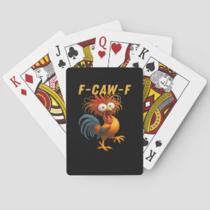 F-Caw-F Kyckling Viktig Rolig Design Casinokort