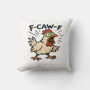F-Caw-F Kyckling Vintage Grafisk Kudde