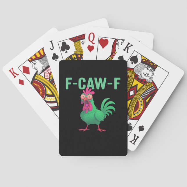 F-Caw-F Kyckling Vintage Stil Casinokort (Baksidan)