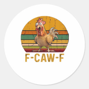 F-Caw-F Kycklinghumor Essential Minimal Ren Runt Klistermärke