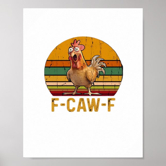 F-Caw-F Kycklinghumor Essential Minimal Rent Poster (Framsidan)