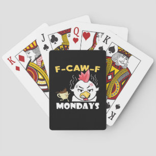 F-Caw-F måndagar Klassisk Minimal Ren Casinokort