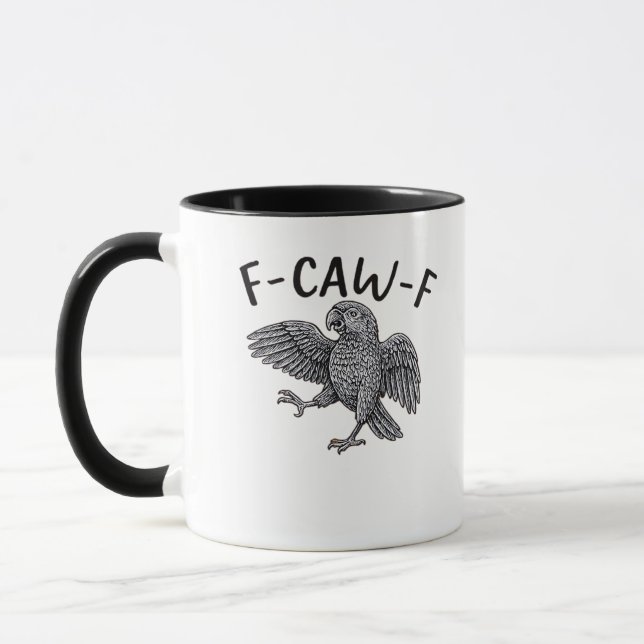 F Caw F Minimal Clean Design Mugg (Vänster)