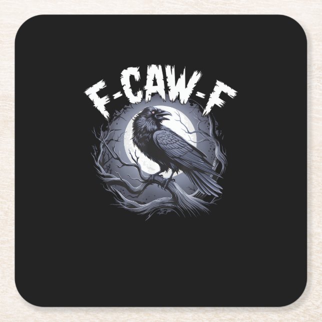 F-Caw-F Minimal Ren Underlägg Papper Kvadrat (Framsidan)