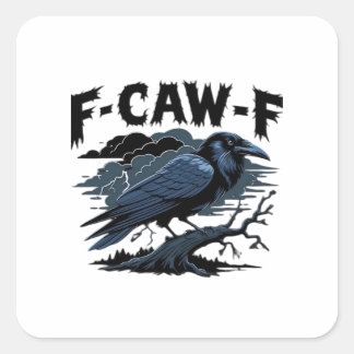 F-Caw-F Minimal Rent Fyrkantigt Klistermärke