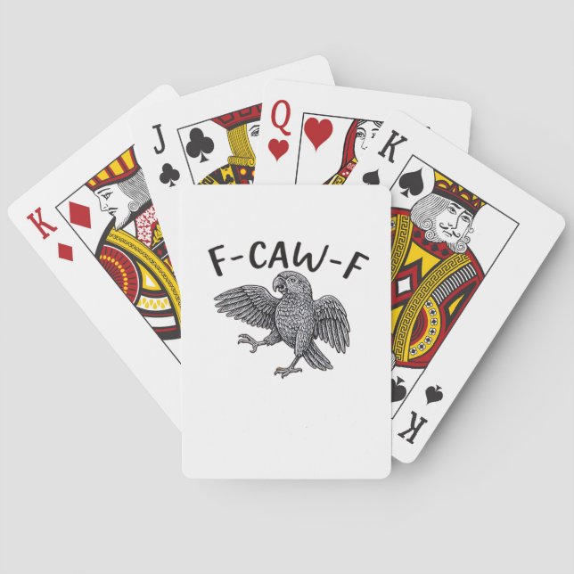 F Caw F Minimalistisk Ren Design Casinokort (Baksidan)