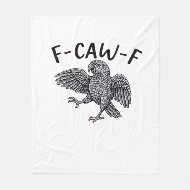 F Caw F Minimalistisk Ren Design Fleecefilt (Framsidan)