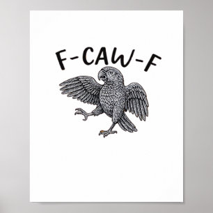 F Caw F Minimalistisk Ren Design Poster
