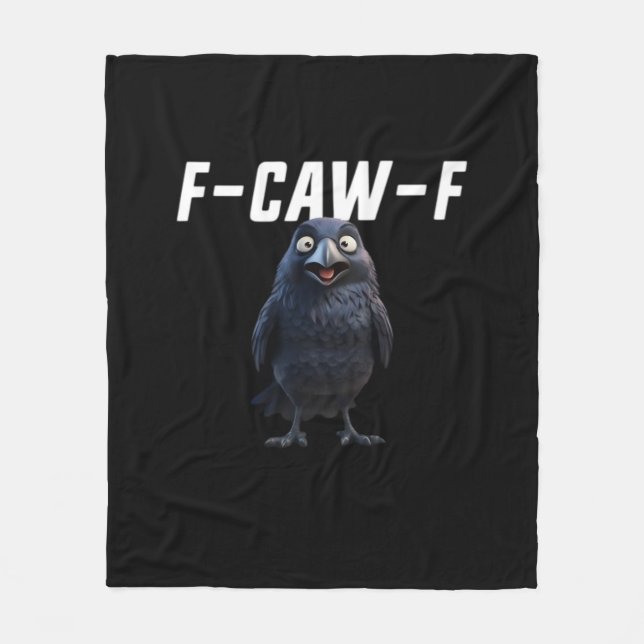 F Caw F Raven Funny Gear Creative Style Fleecefilt (Framsidan)
