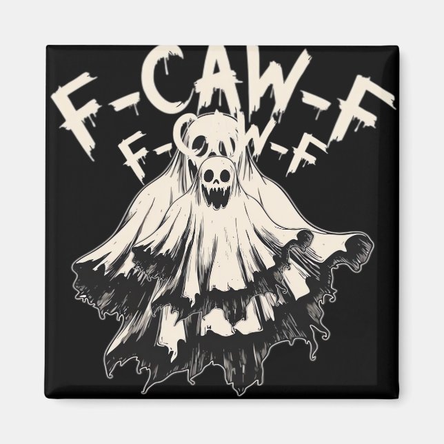 F Caw F Raven Retro Klassisk Stil Magnet (Framsidan)